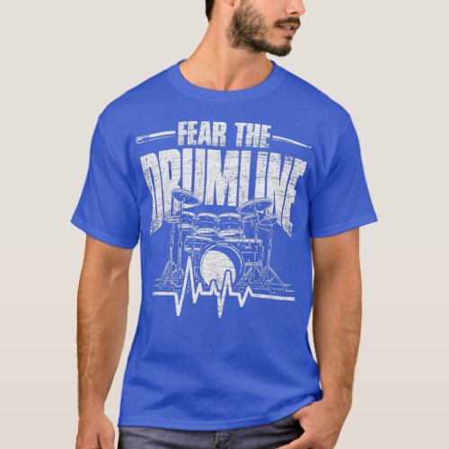 Heartbeat Drumline Drums Grunge  T_Shirt