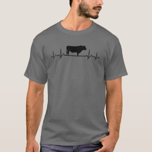 Heartbeat ECG Pulse - Cow Wagyu Rancher T-Shirt