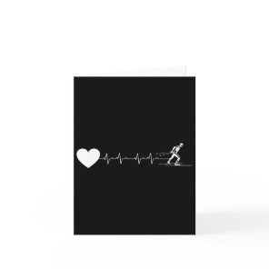 Heartbeat Ekg Biathlon Skiing Shooting  Card