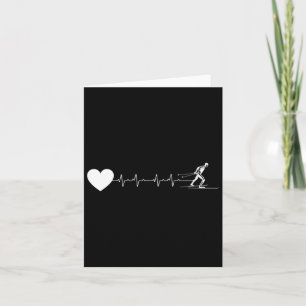 Heartbeat Ekg Biathlon Skiing Shooting Card