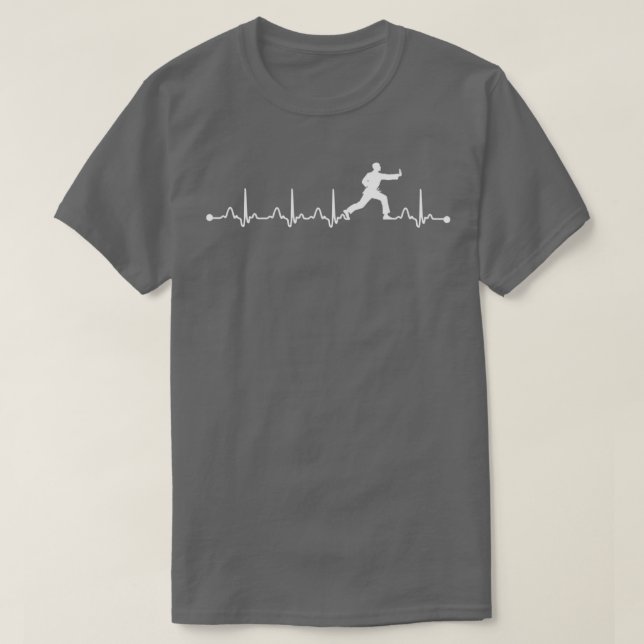 Heartbeat EKG Judo Lovers Gift T-Shirt (Design Front)