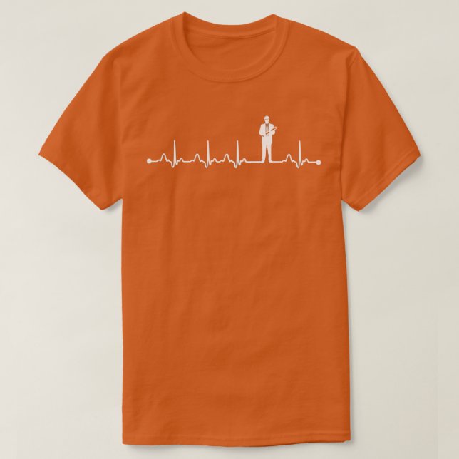 Heartbeat EKG Proud Engineer Gift T-Shirt (Design Front)
