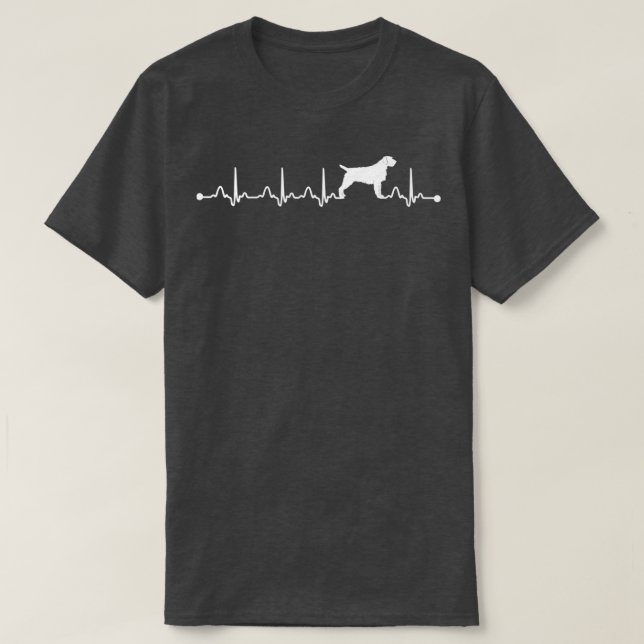 Heartbeat EKG Proud Wirehaired Pointing Griffon Do T-Shirt (Design Front)