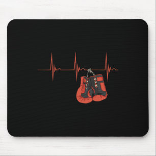 Heartbeat Ekg Pulse Boxing Gloves Kickboxing Mma B Mouse Pad