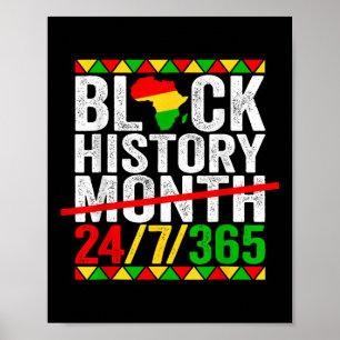 Heartbeat Fist Black History Month African America Poster