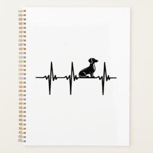 Heartbeat For Loyal Dachshund Dogs Planner
