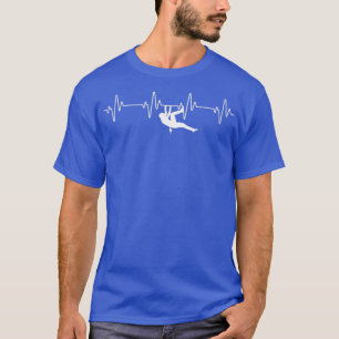 Heartbeat Free Climb Bouldering Mountain Climber T-Shirt