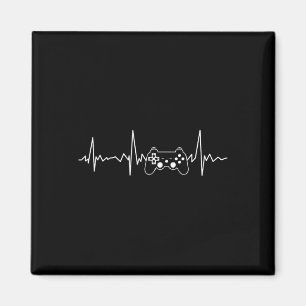 Heartbeat Funny Video Game Gift Boys Men Gamer Magnet