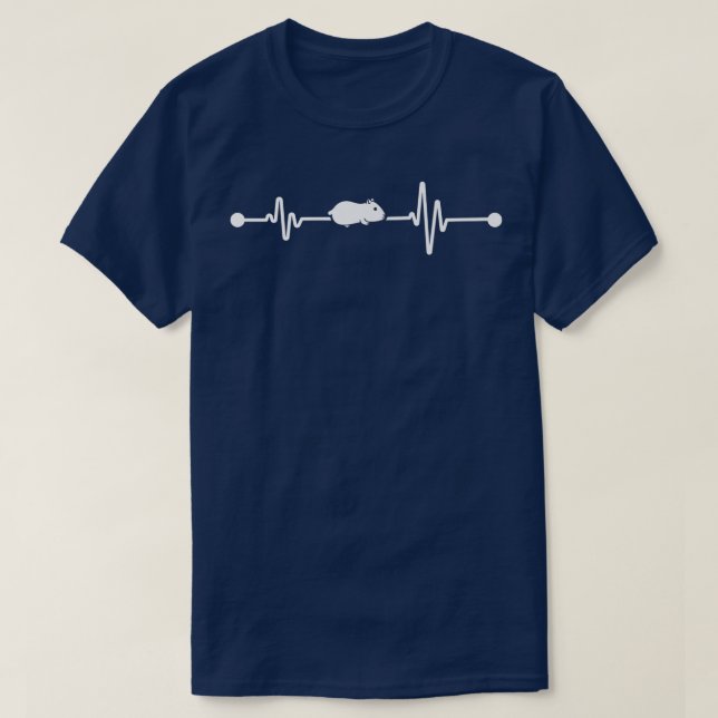 Heartbeat Guinea Pig Rodent Pet Owner Animals Love T-Shirt (Design Front)