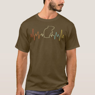 Heartbeat Hamster Mom Hamster Dad Retro Vintage T-Shirt