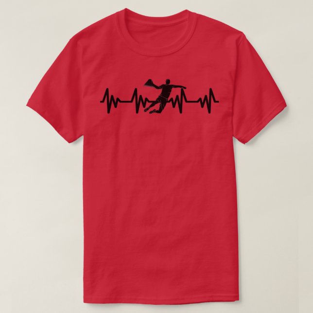 Heartbeat handball handball player handball player T-Shirt (Design Front)