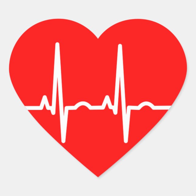 Heartbeat Heart Sticker (Front)