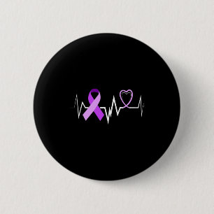 Heartbeat Heimerheimer Ribbon Heimerheimer Disease Button
