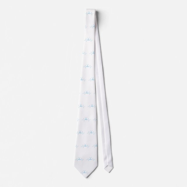Heartbeat Hockey for Hockey Players & Fans Neck Tie (Front)