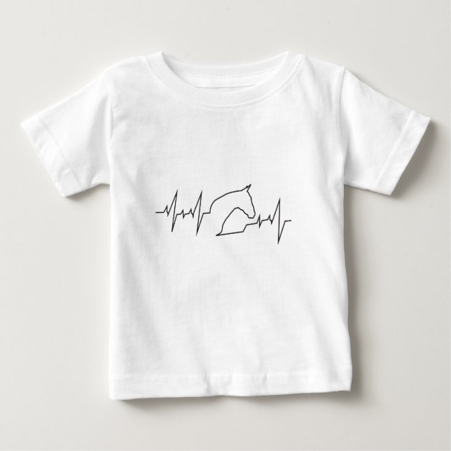 Heartbeat Horse Baby T-Shirt (Front)