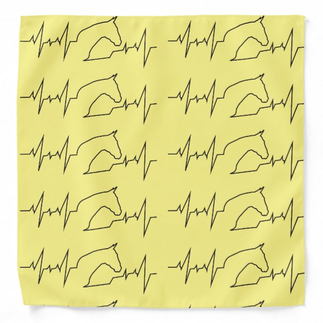 Heartbeat horse bandana (Front)