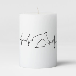 Heartbeat Horse Pillar Candle