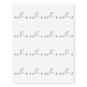 Heartbeat Horse Racing Temporary Tattoos