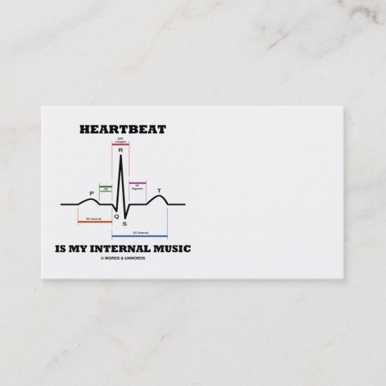 Heartbeat Is My Internal Music (ECG/EKG Rhythm) Business Card