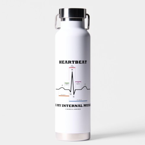 Heartbeat Is My Internal Music EKG Sinus Rhythm Water Bottle