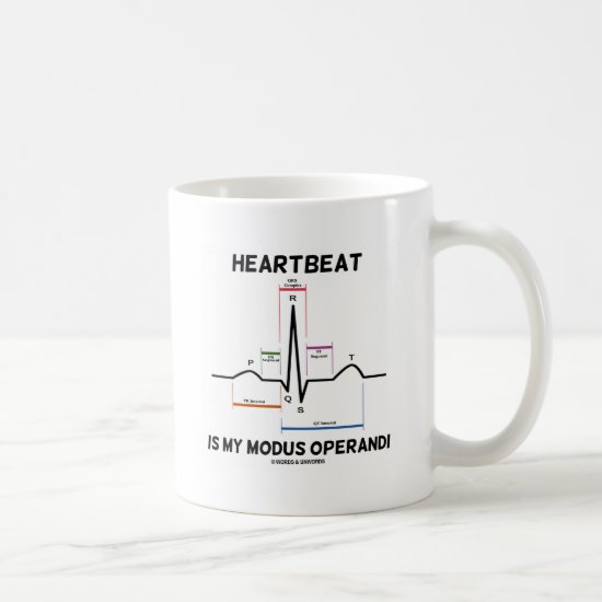 Heartbeat Is My Modus Operandi (Electrocardiogram) Coffee Mug