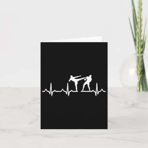 Heartbeat Kickboxing Shirt Kick Boxing Karate Tee Card