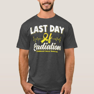 Heartbeat Last Day Of Radiation Childhood Cancer A T-Shirt