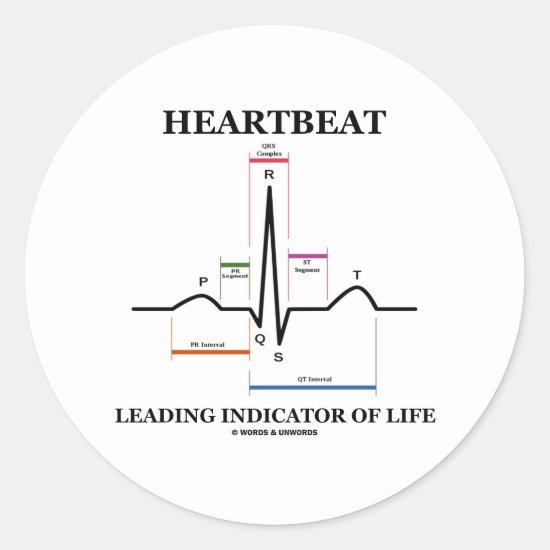 Heartbeat Leading Indicator Of Life Classic Round Sticker