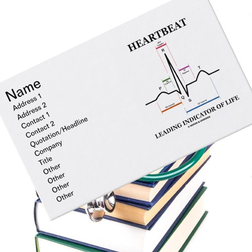 Heartbeat Leading Indicator Of Life (ECG/EKG) Business Card Templates