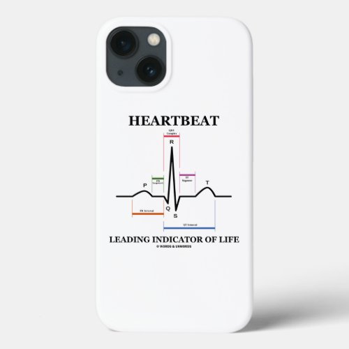 Heartbeat Leading Indicator Of Life ECGEKG Humor iPhone 13 Case