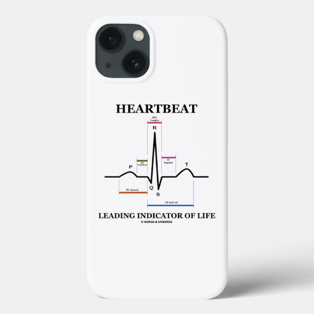 Heartbeat Leading Indicator Of Life ECG/EKG Humor Case-Mate iPhone Case (Back)