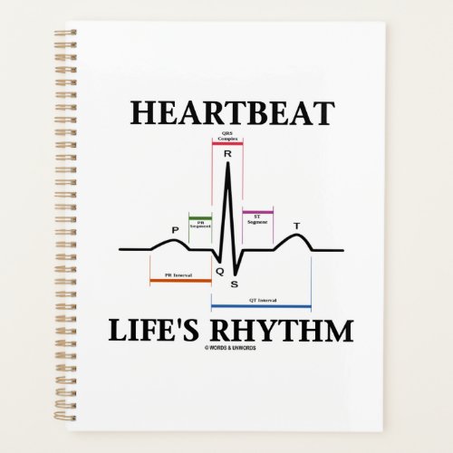 Heartbeat Lifes Rhythm ECG EKG Electrocardiogram Planner