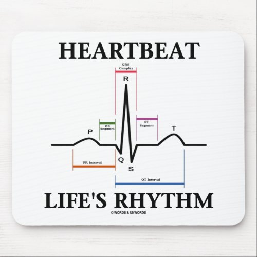 Heartbeat Lifes Rhythm ECGEKG Heartbeat Mouse Pad