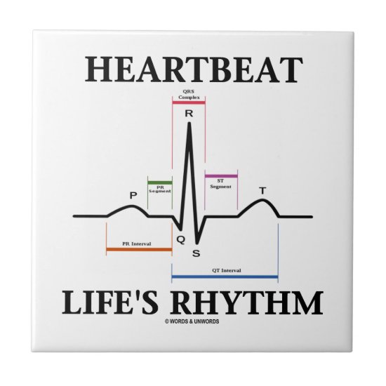 Heartbeat Life's Rhythm (ECG/EKG) Tile