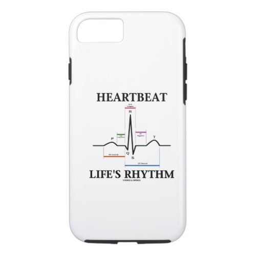 Heartbeat Lifes Rhythm Sinus Rhythm ECGEKG iPhone 87 Case