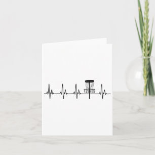 Heartbeat Love Disc Golf Funny  Card