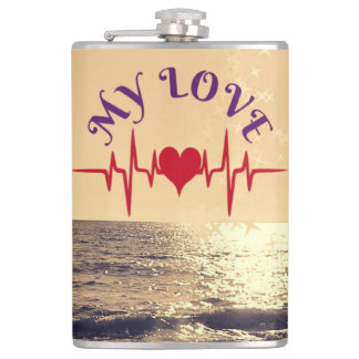 Heartbeat Love – Minimalist Romantic Design Flask