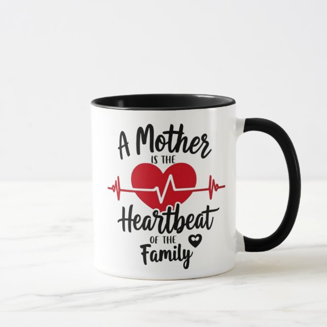 Heartbeat Mom Mug (Right)