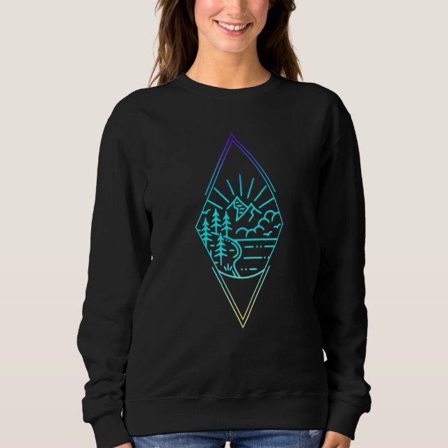 Heartbeat Mountains Hiker Sweatshirt (Front)
