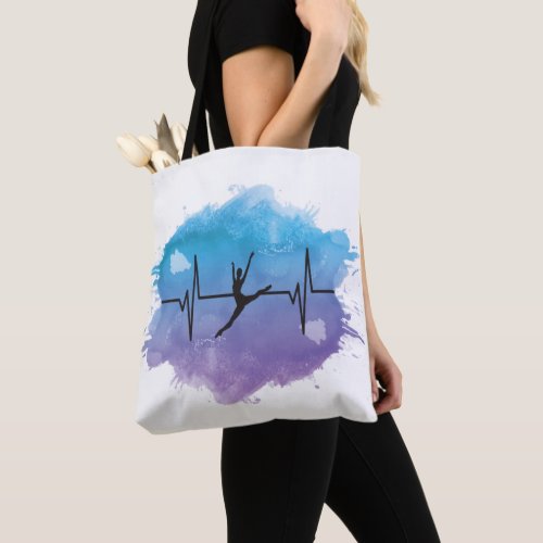 Heartbeat of a Dancer Watercolor Tote Bag