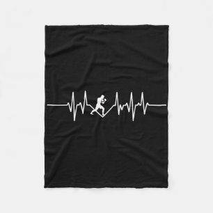 Heartbeat Of A Kickboxer Mma Enthusiast  Fleece Blanket
