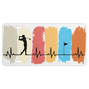 Heartbeat of Golf: The Rhythm of the Game License Plate