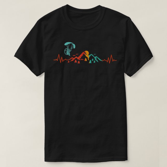 Heartbeat Paramotor PPG Paramotoring Paragliding S T-Shirt (Design Front)