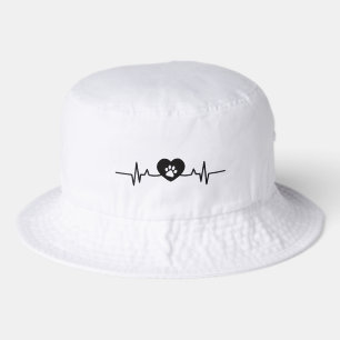 Heartbeat Paw Bucket Hat