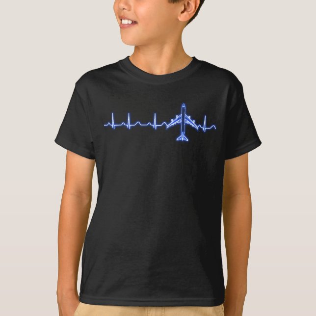 Heartbeat plane gift T-Shirt (Front)