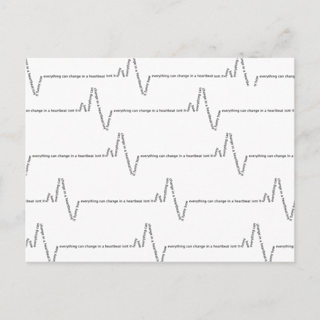 Heartbeat (postcard) postcard (Front)