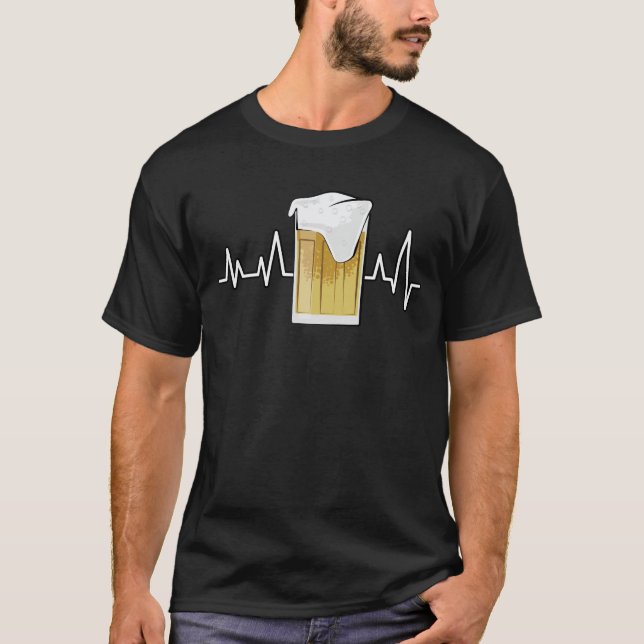 Heartbeat Pulse - Beer T-Shirt (Front)
