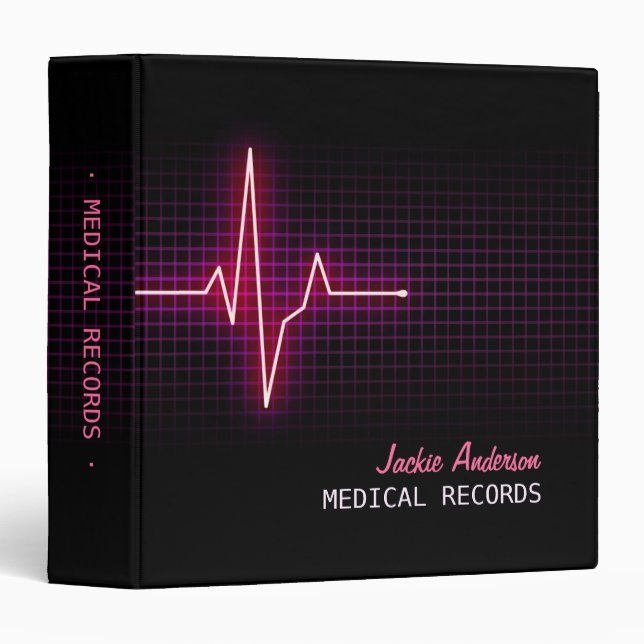 Heartbeat Pulse Medical binder (Front/Spine)