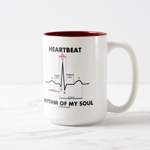 Heartbeat Rhythm Of My Soul ECGEKG Two_Tone Coffee Mug