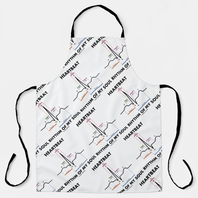 Heartbeat Rhythm Of My Soul ECG Electrocardiogram Apron (Front)